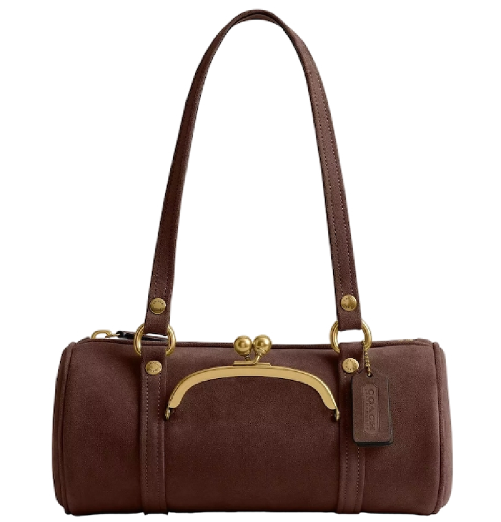 Túi Coach Kisslock Barrel Bag 28 'Dark Chocolate' CEM07-B4Z5D