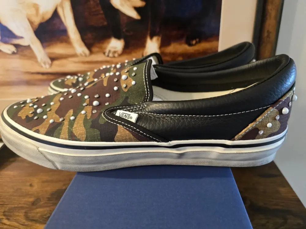 Giày Vans Premium Classic Slip-On 'Camo Black' VN000D9PCAK - Ảnh 4