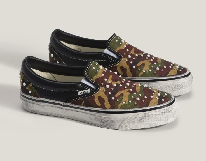 Giày Vans Premium Classic Slip-On 'Camo Black' VN000D9PCAK - Ảnh 3