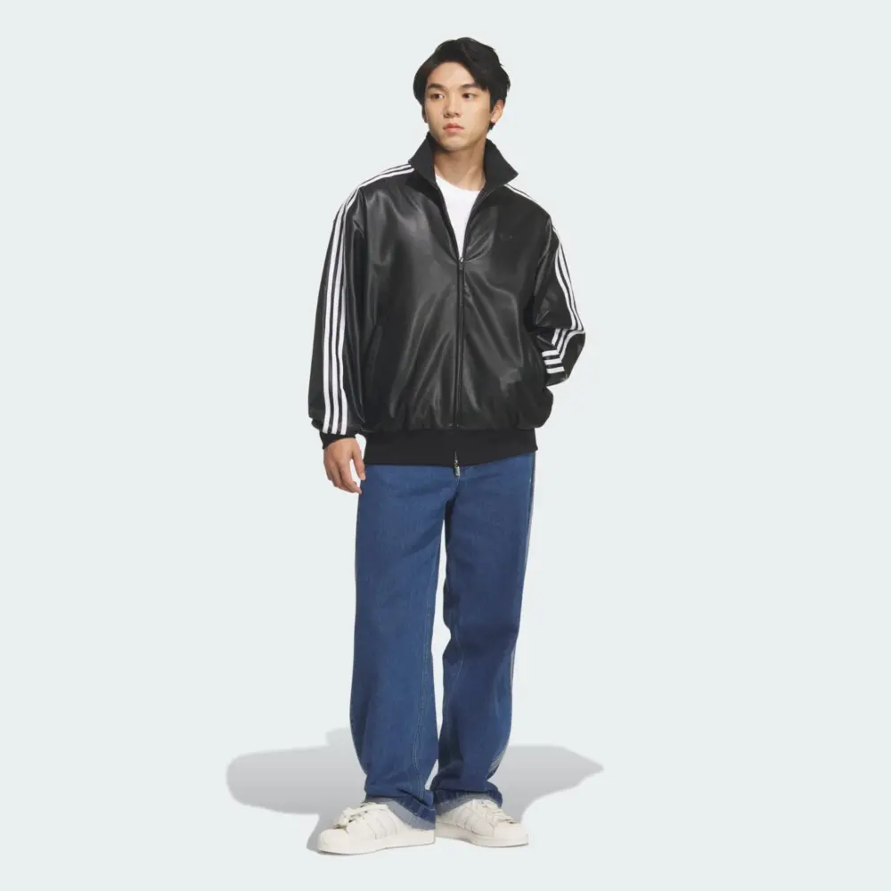 Áo adidas Originals Pleather 3S Track Top 'Black' KQ5472 - Ảnh 5