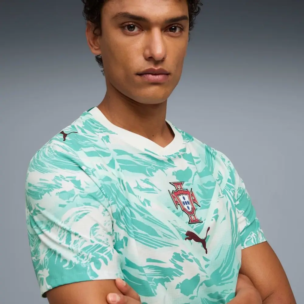 Áo Puma Portugal 2026 Away Authentic Jersey 'White-Green Lagoon' 783286-02 - Ảnh 4