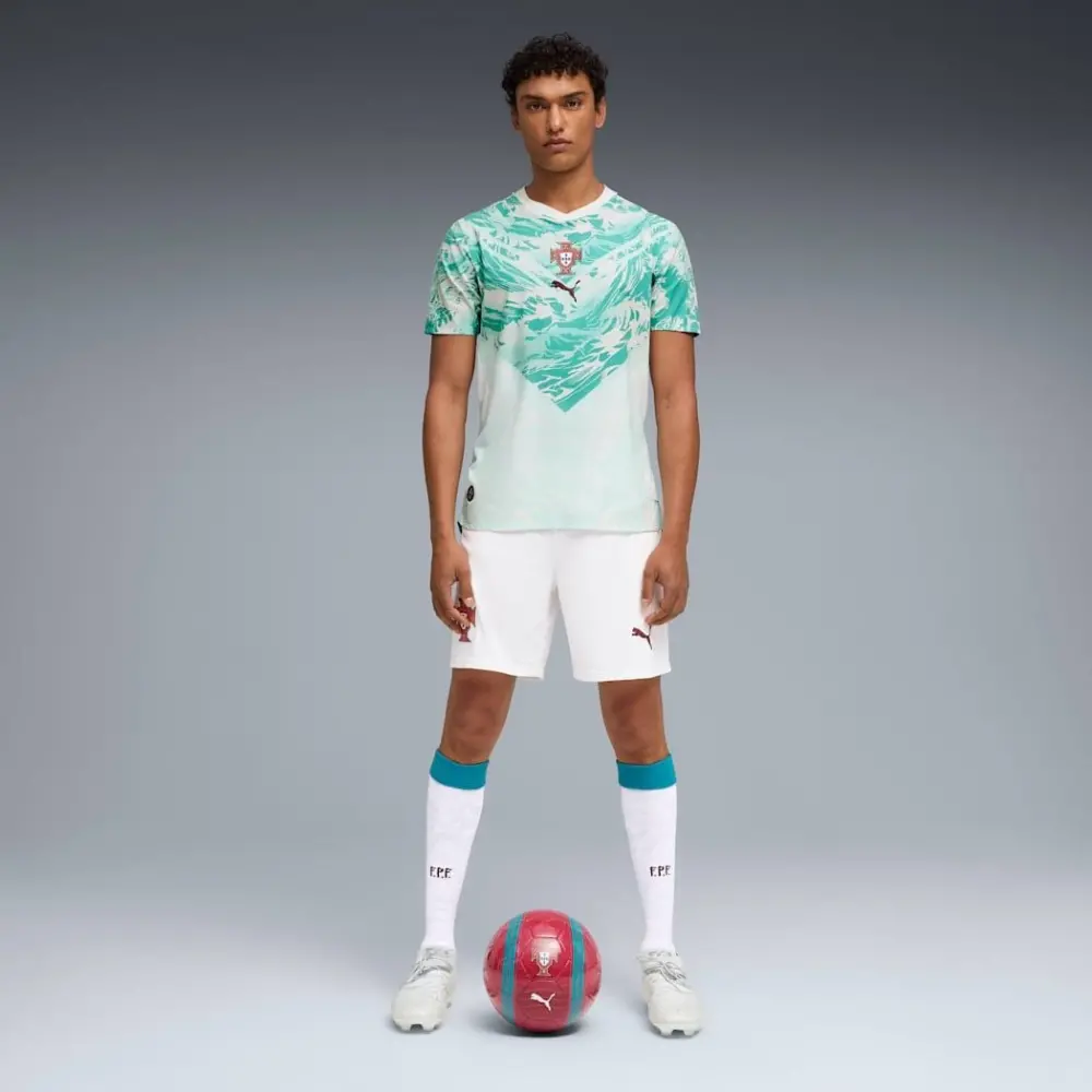 Áo Puma Portugal 2026 Away Authentic Jersey 'White-Green Lagoon' 783286-02 - Ảnh 3