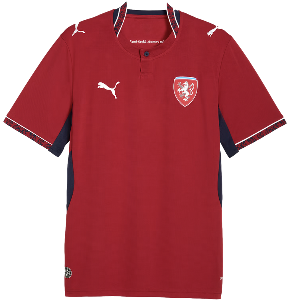Áo Puma Czech Republic 2026 Home Jersey 'Dark Cherry-PUMA Navy' 783252-01