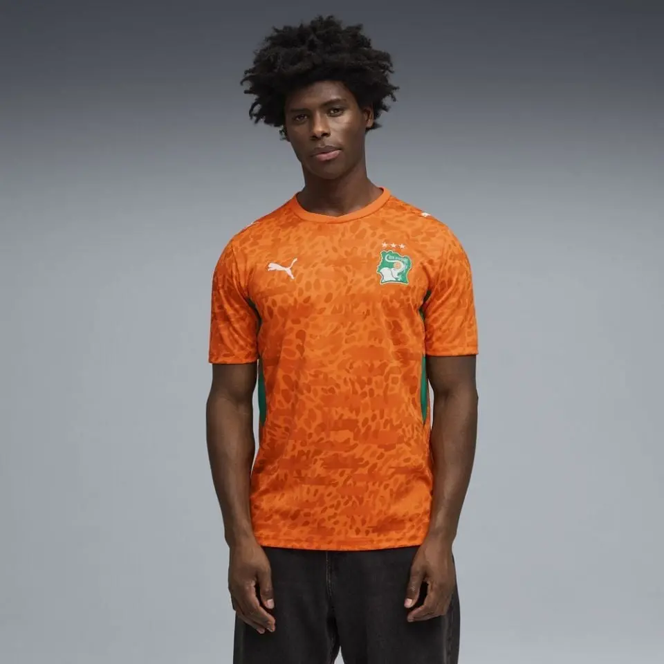 Áo Puma Ivory Coast 2026 Home Jersey 'Rickie Orange-Sport Green' 783182-01 - Ảnh 3