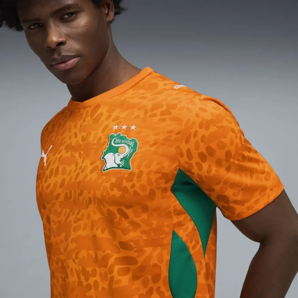 Áo Puma Ivory Coast 2026 Home Jersey 'Rickie Orange-Sport Green' 783182-01 - Ảnh 5