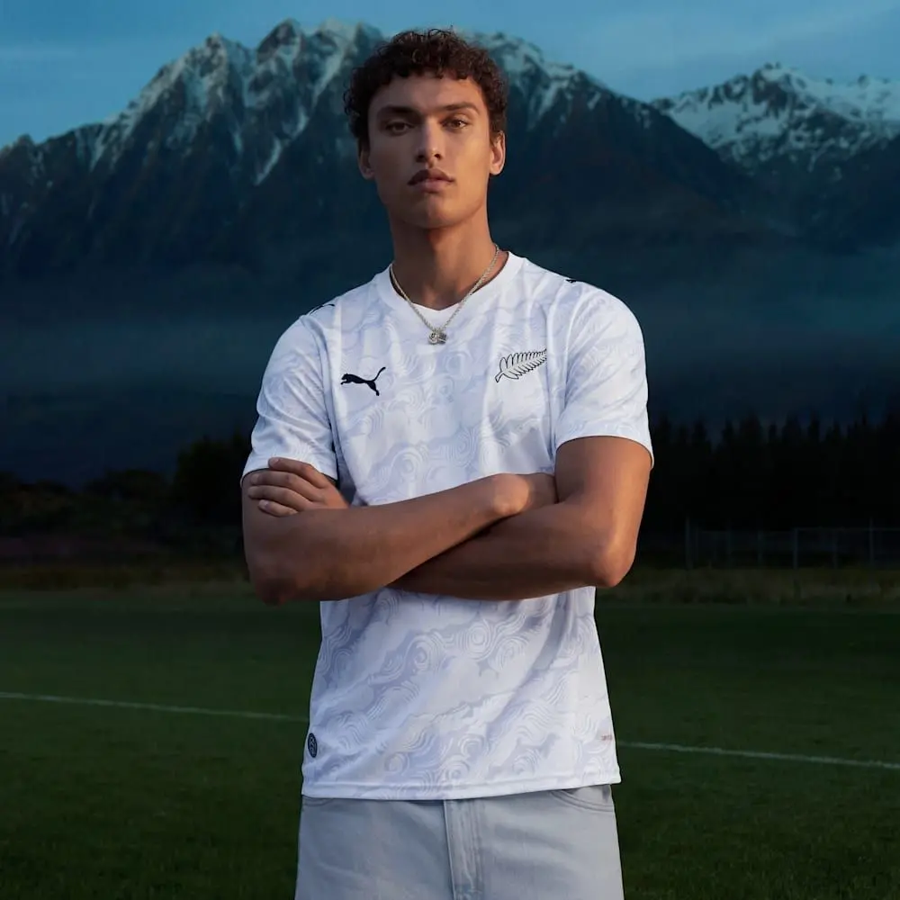 Alternative view of Áo Puma New Zealand 2026 Away Jersey 'PUMA White-Silver Mist' 783267-02