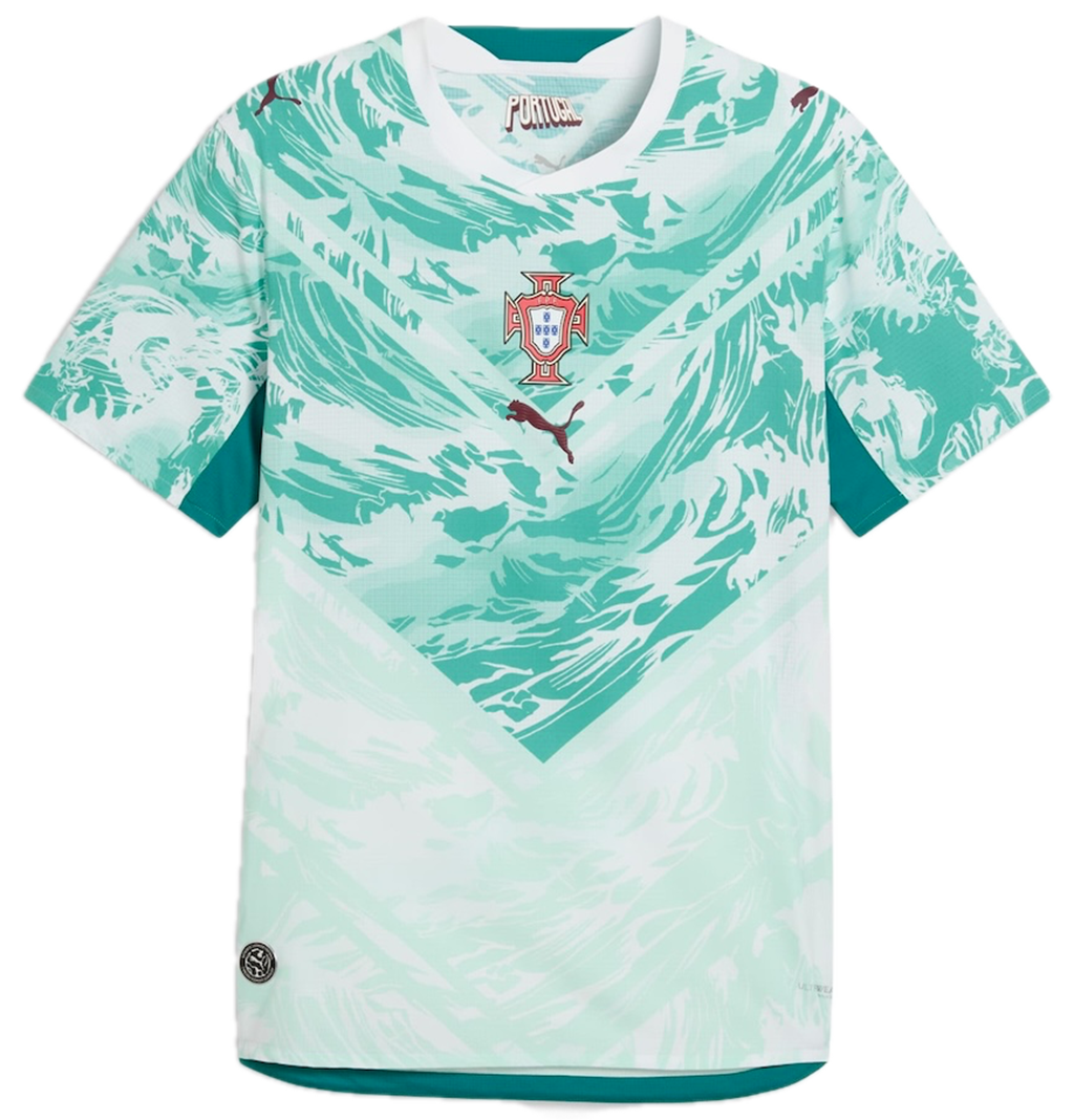 Áo Puma Portugal 2026 Away Authentic Jersey 'White-Green Lagoon' 783286-02