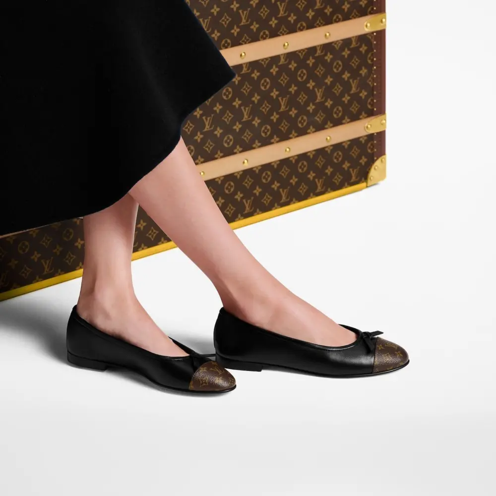 Giày Louis Vuitton Darling Ballerinas 'Noir' 1AJNOW - Ảnh 4