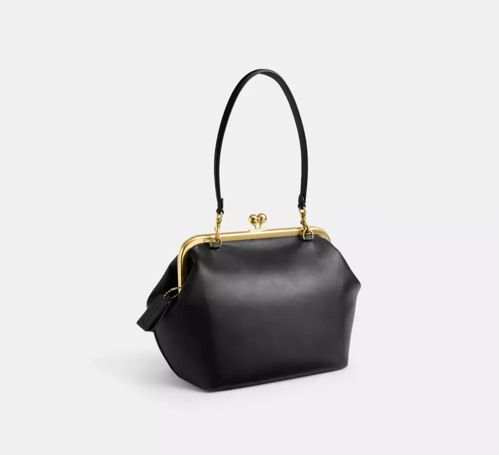 Túi Coach Kisslock Frame Bag 27 'Black' CDZ25-B4BK - Ảnh 3