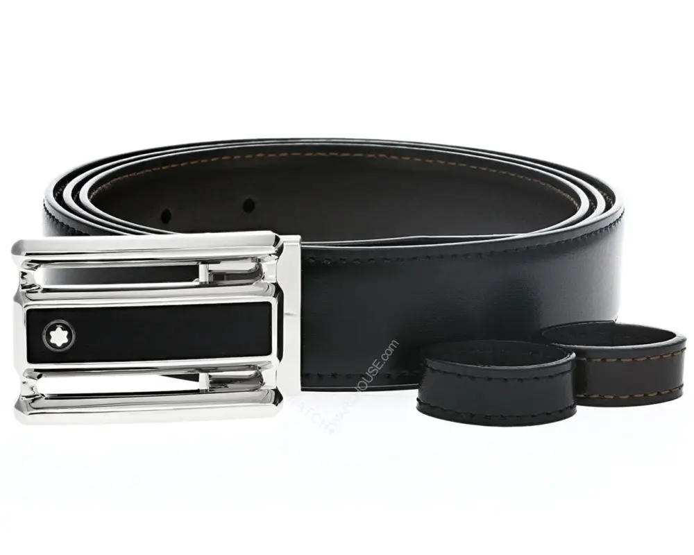 Thắt Lưng MontBlanc Leather Belt ‘Black’ 114423 - Ảnh 3