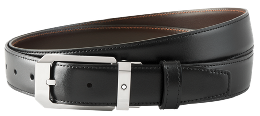 Thắt Lưng MontBlanc Stainless Steel Reversible 'Black' 116579