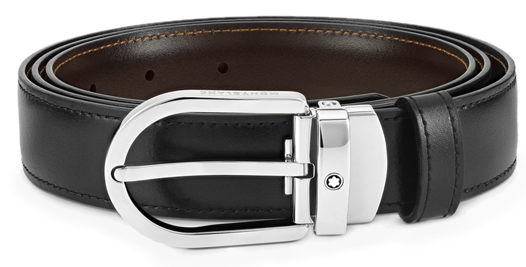 Thắt Lưng MontBlanc Pin Buckle Belt 'Black Brown' 128135