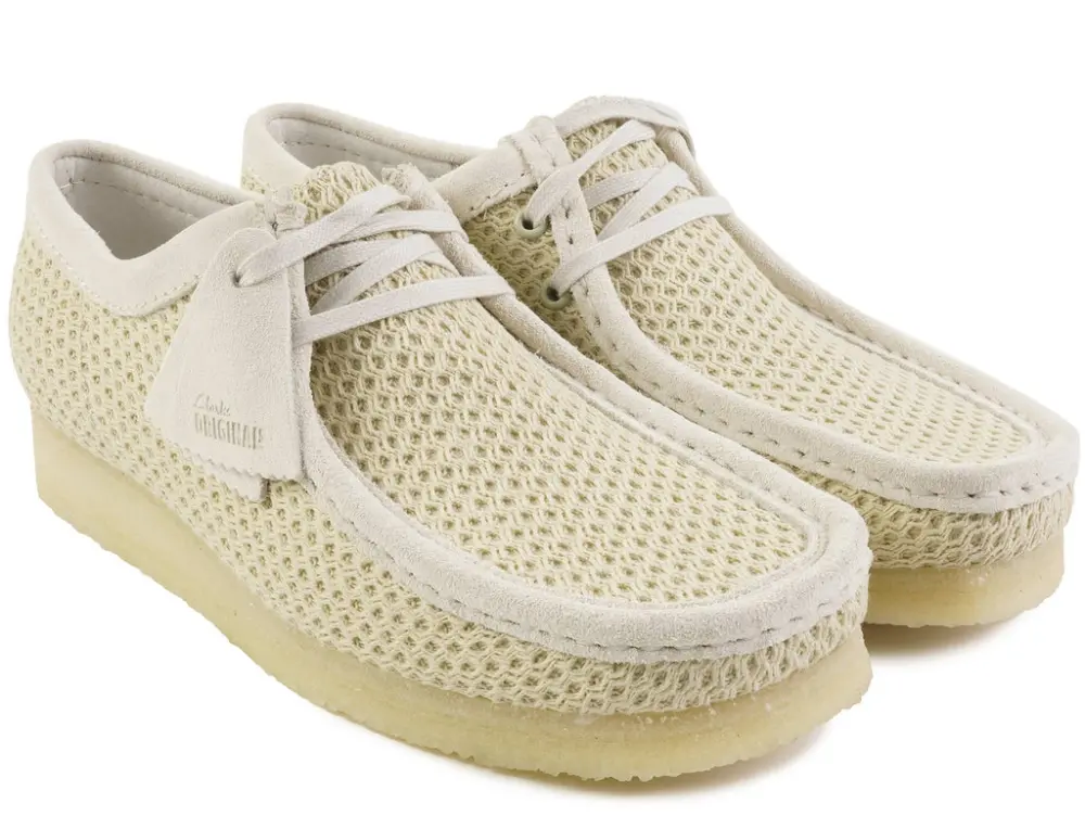 Alternative view of Giày Clarks Originals Wallabee 'OFF WHITE MESH' 261-75849