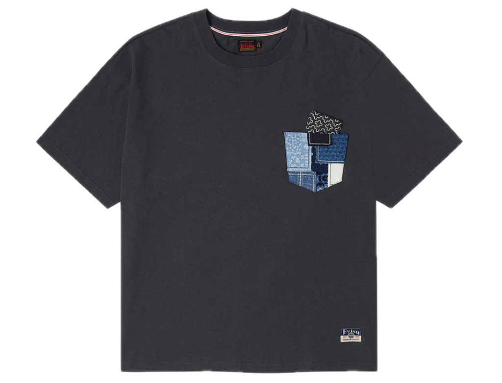 Áo Evisu Sashiko Daicock ‘Charcoal’ 2EAHTM5TS1169RXCT
