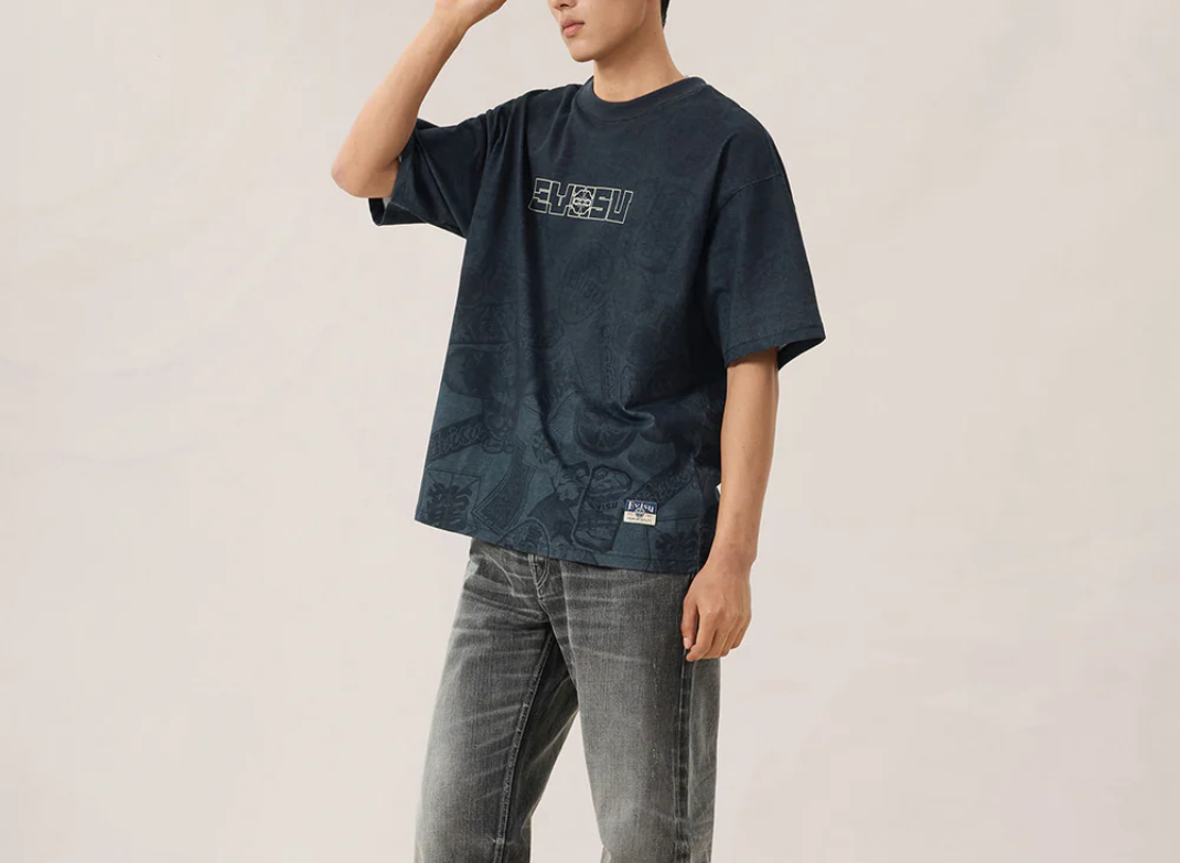 Alternative view of Áo Evisu Signature Graphic ‘Black’ 2ESHTM6TS1076RXCT