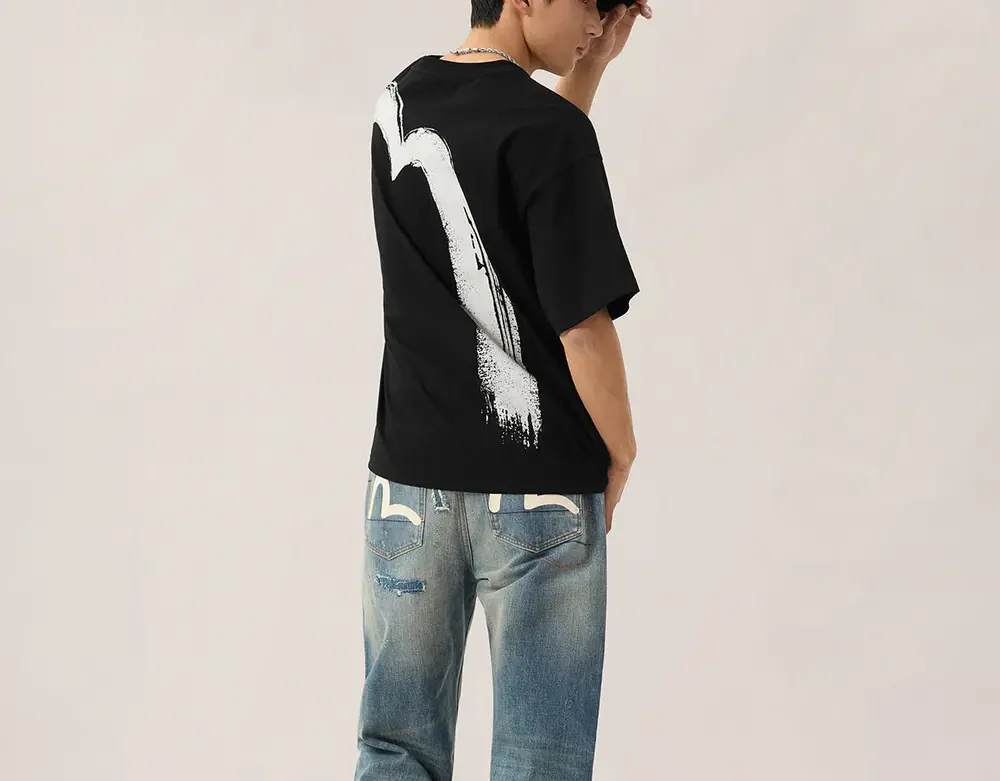 Áo Evisu Hand-Brushed Daicock ‘Black’ 2ESHTM6TS1090RXCT - Ảnh 3