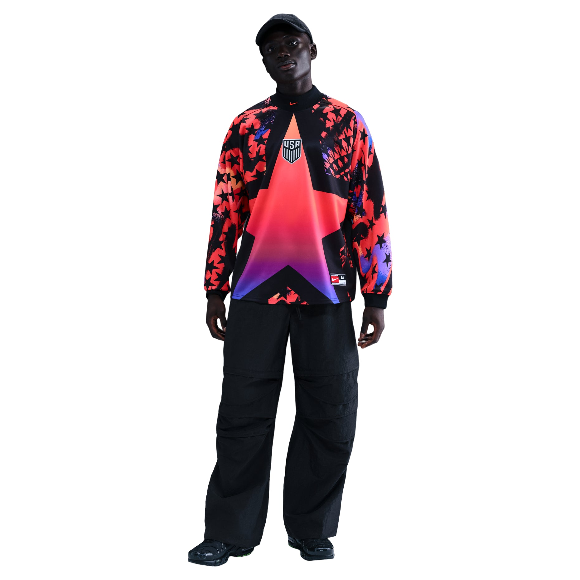 Alternative view of Áo Nike USA Goalkeeper Jersey ‘Black Bright Crimson’ IO0786-010
