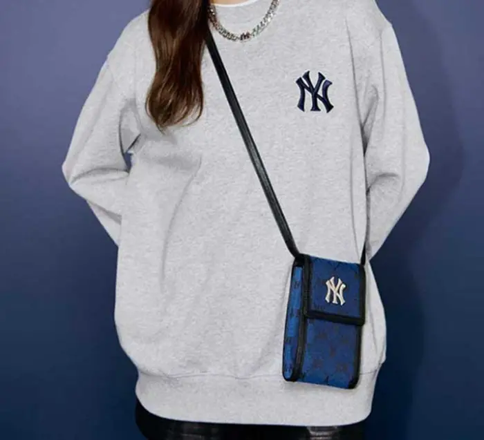 Túi MLB Monogram Diamond Jacquard ‘Blue’ - Ảnh 3
