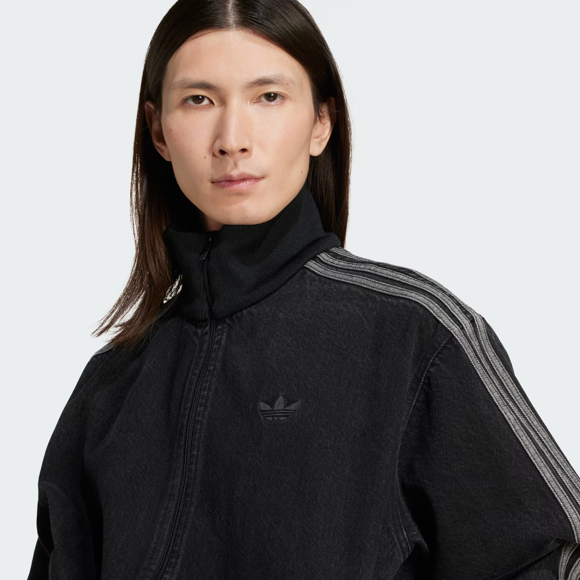 Alternative view of Áo adidas Track Top Denim Firebird Adicolor ‘Black’ JC6717