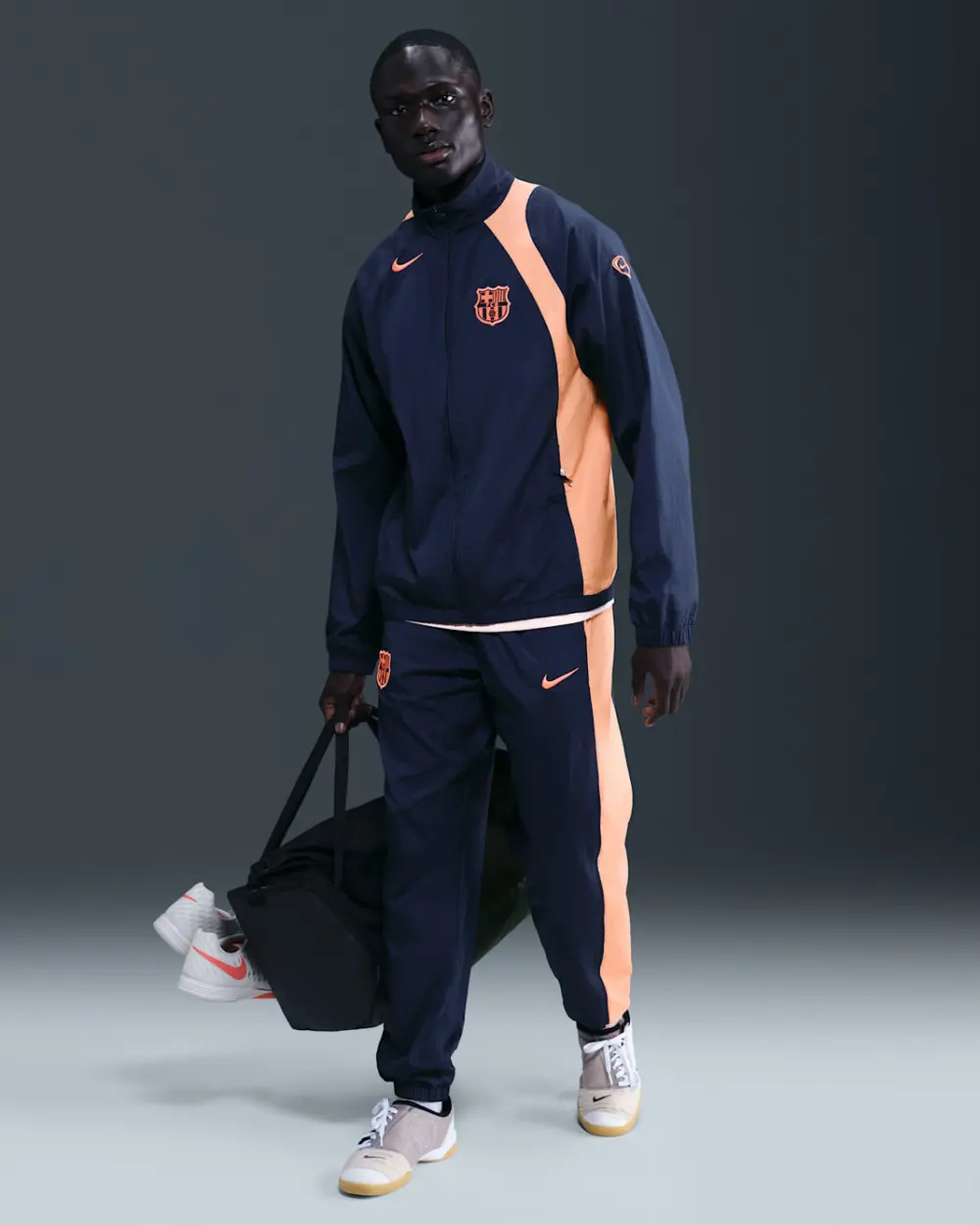 Áo Nike FC Barcelona Total 90 Soccer Track Jacket 'Midnight Navy' HQ9735-410 - Ảnh 3