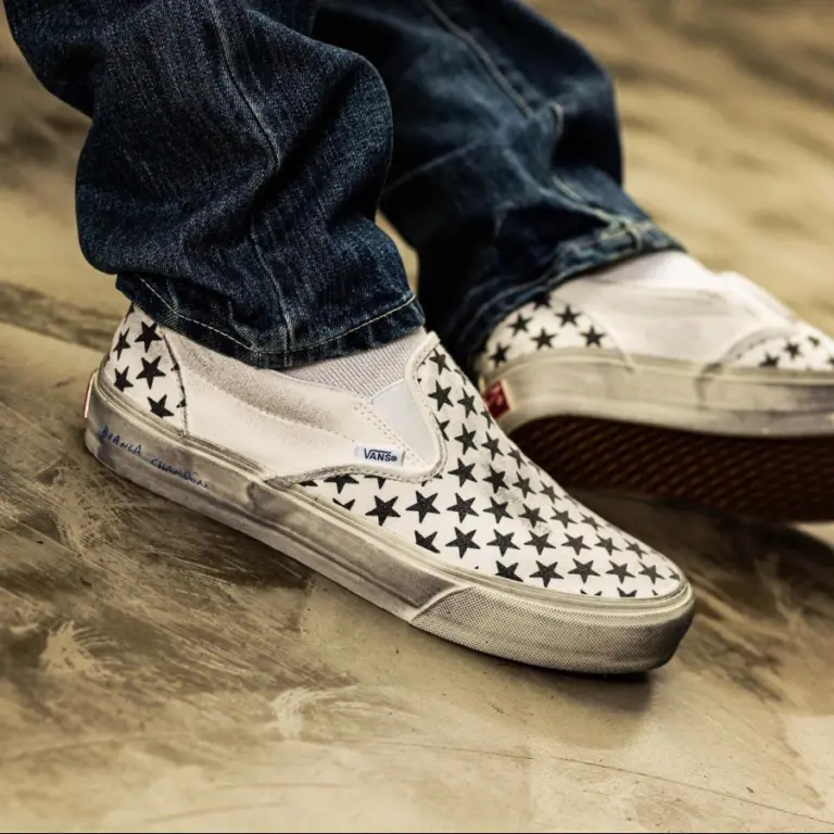 Giày Vans Vault x Bianca Chandon Classic Slip-On LX Stressed ‘Black White’ VN0A3QXYBA21 - Ảnh 5