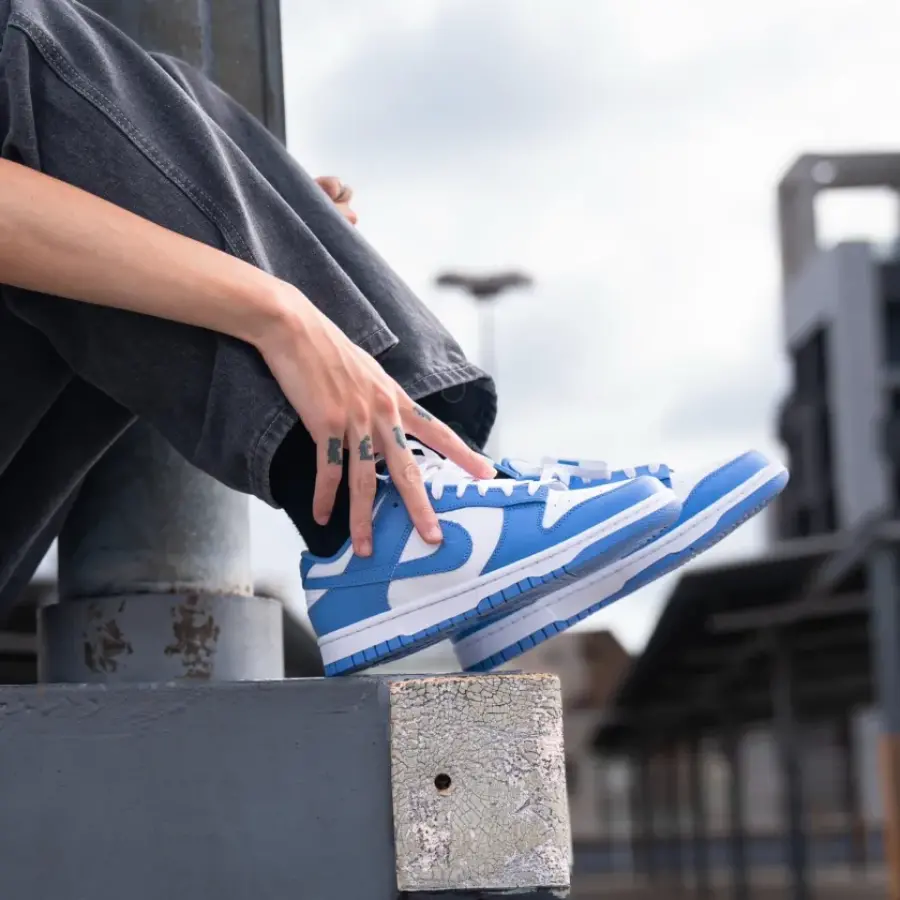 Giày Nike Dunk Low Retro ‘White Polar Blue’ DV0833-400 - Ảnh 4