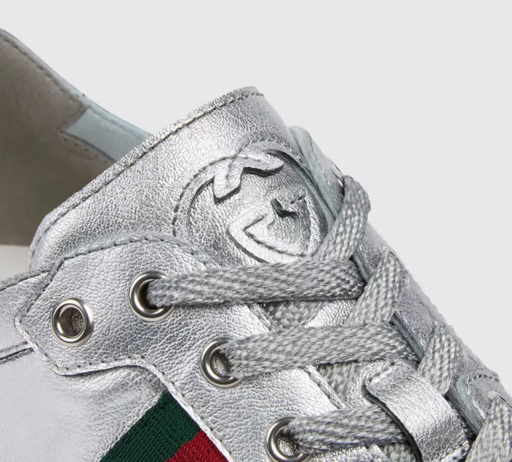 Giày Gucci Stretch Low-Top Trainer 'Silver' 867001-AAGHR-8156 - Ảnh 4