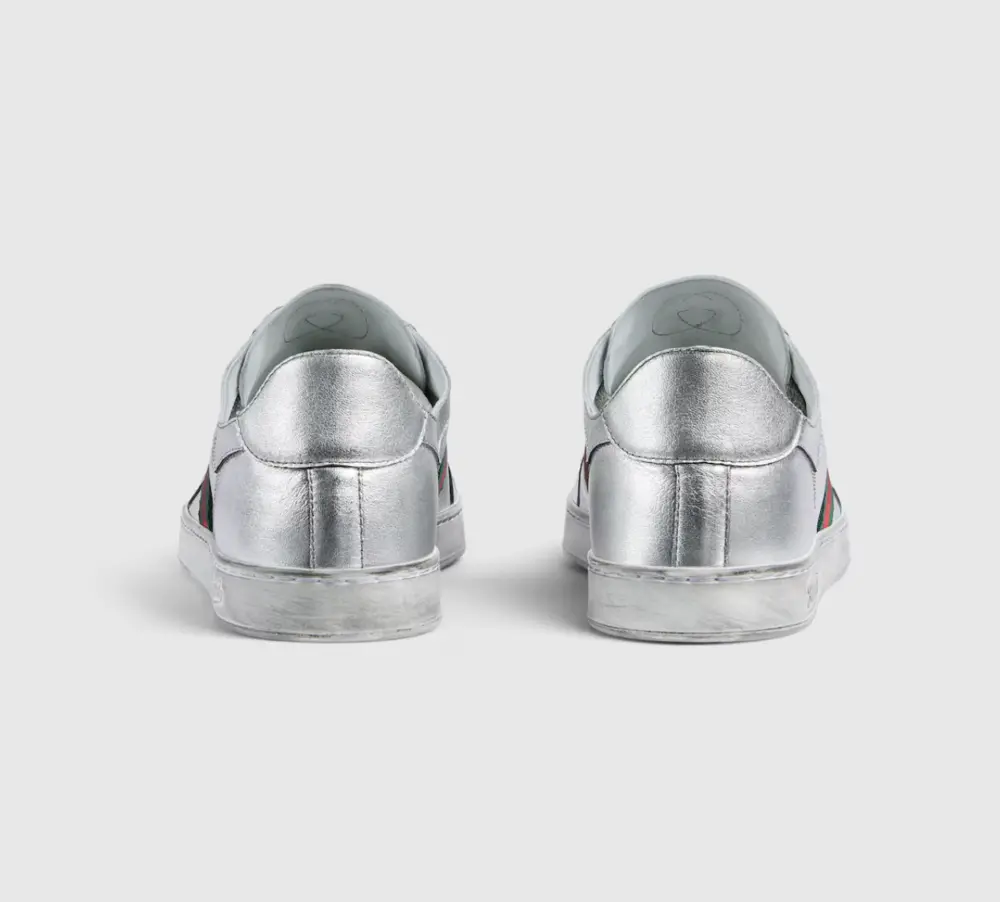 Giày Gucci Stretch Low-Top Trainer 'Silver' 867001-AAGHR-8156 - Ảnh 3
