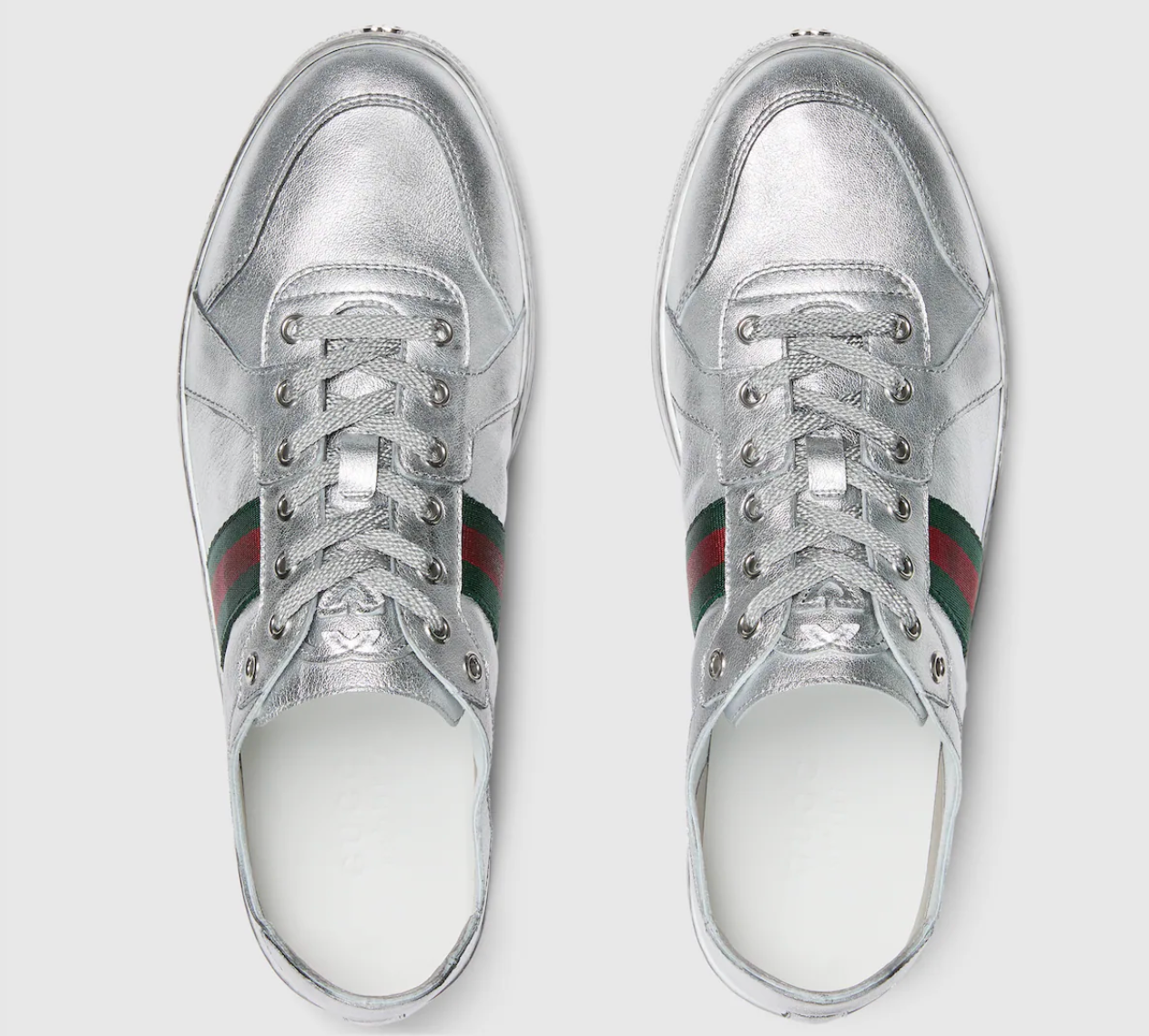 Alternative view of Giày Gucci Stretch Low-Top Trainer 'Silver' 867001-AAGHR-8156