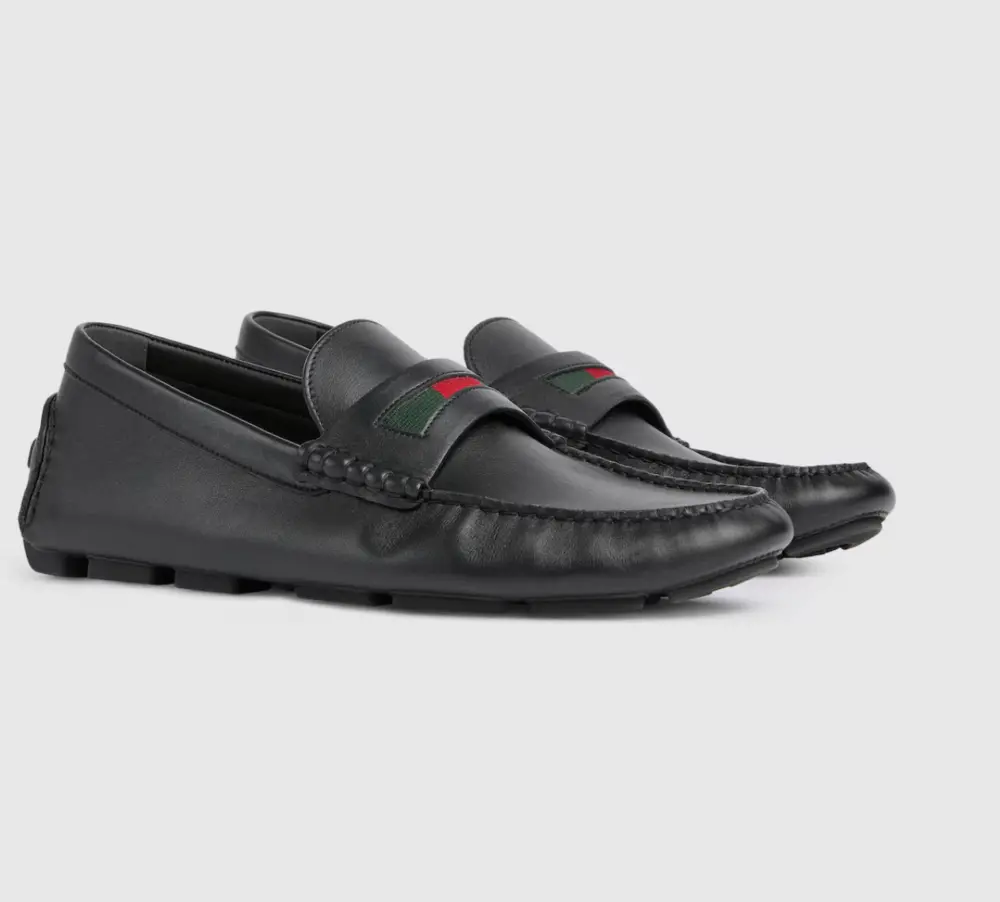 Giày Gucci Driver With Web Detail 'Black' 854080-AAFU2-1060 - Ảnh 6