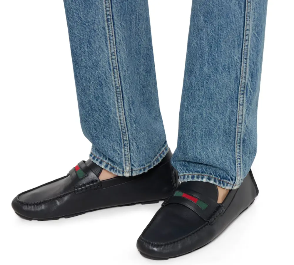 Giày Gucci Driver With Web Detail 'Black' 854080-AAFU2-1060 - Ảnh 5
