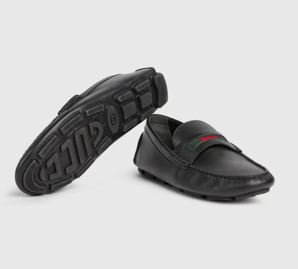 Alternative view of Giày Gucci Driver With Web Detail 'Black' 854080-AAFU2-1060