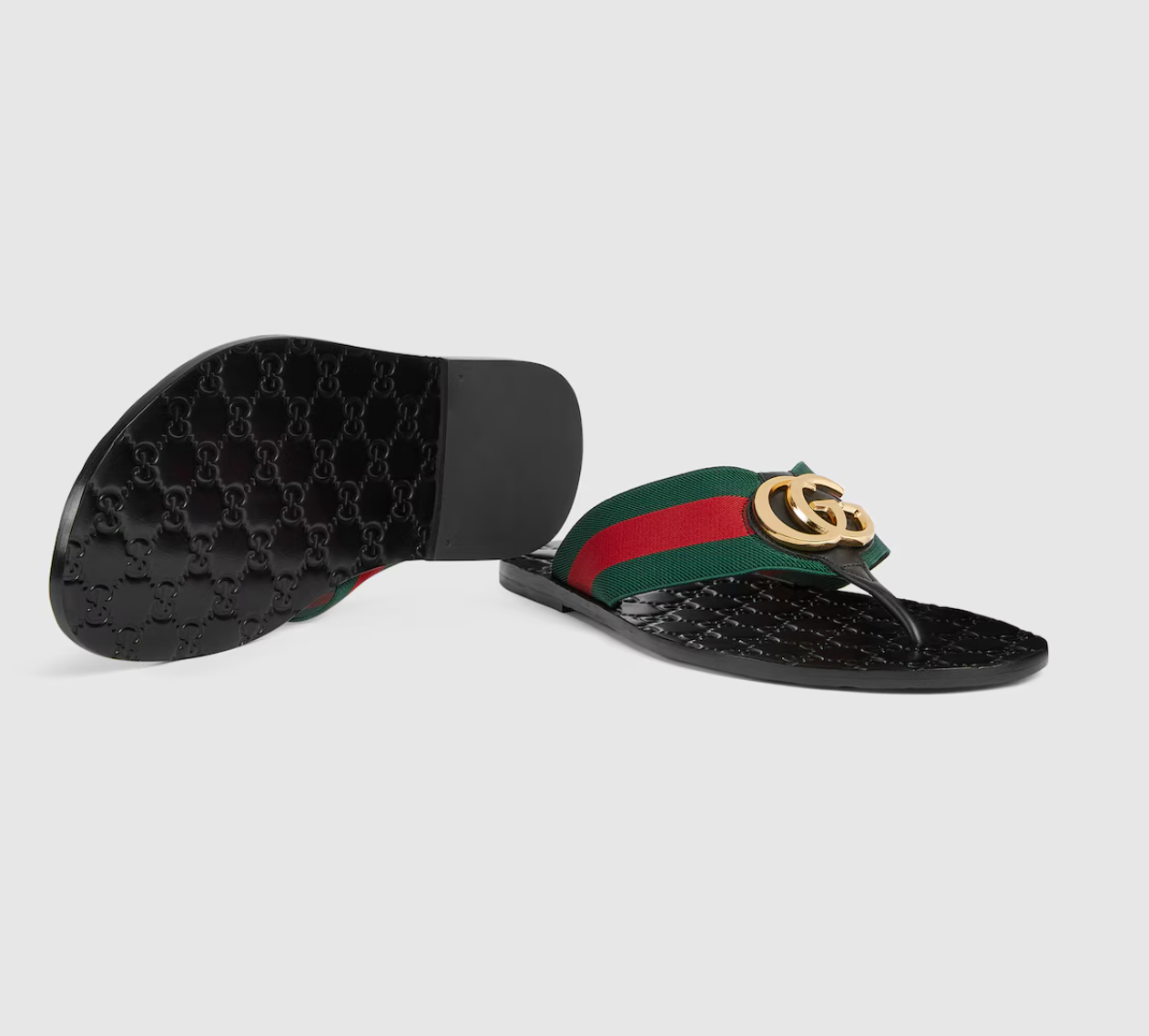 Alternative view of Dép Gucci Riviera Thong Sandal 'Black' 863027-HAAOZ-8449