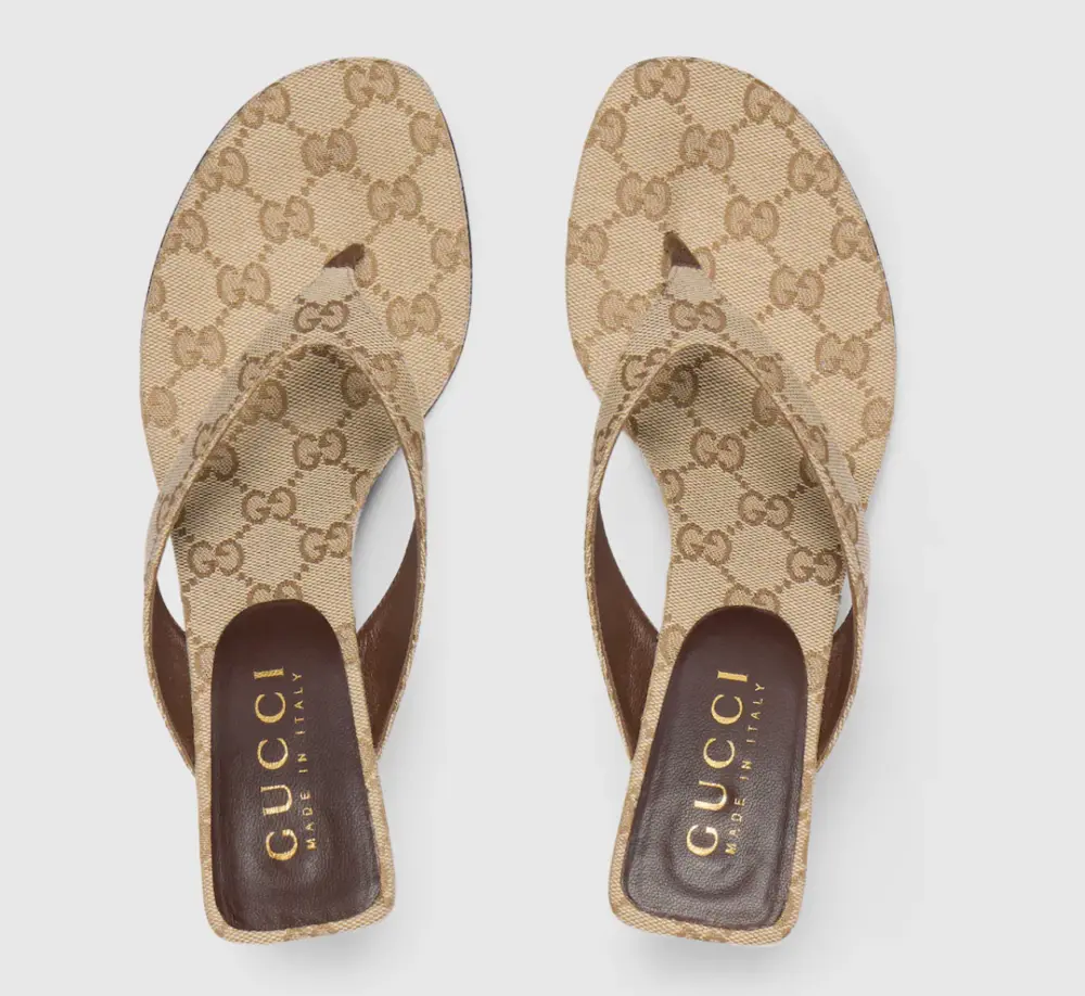 Giày Gucci Vittoria Thong 'Sand' 870786-FAF3Z-9642 - Ảnh 8