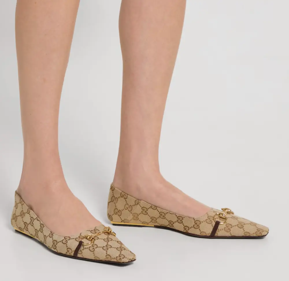 Giày Gucci Vittoria Ballerina 'Sand' 865402-FAFZD-9167 - Ảnh 2