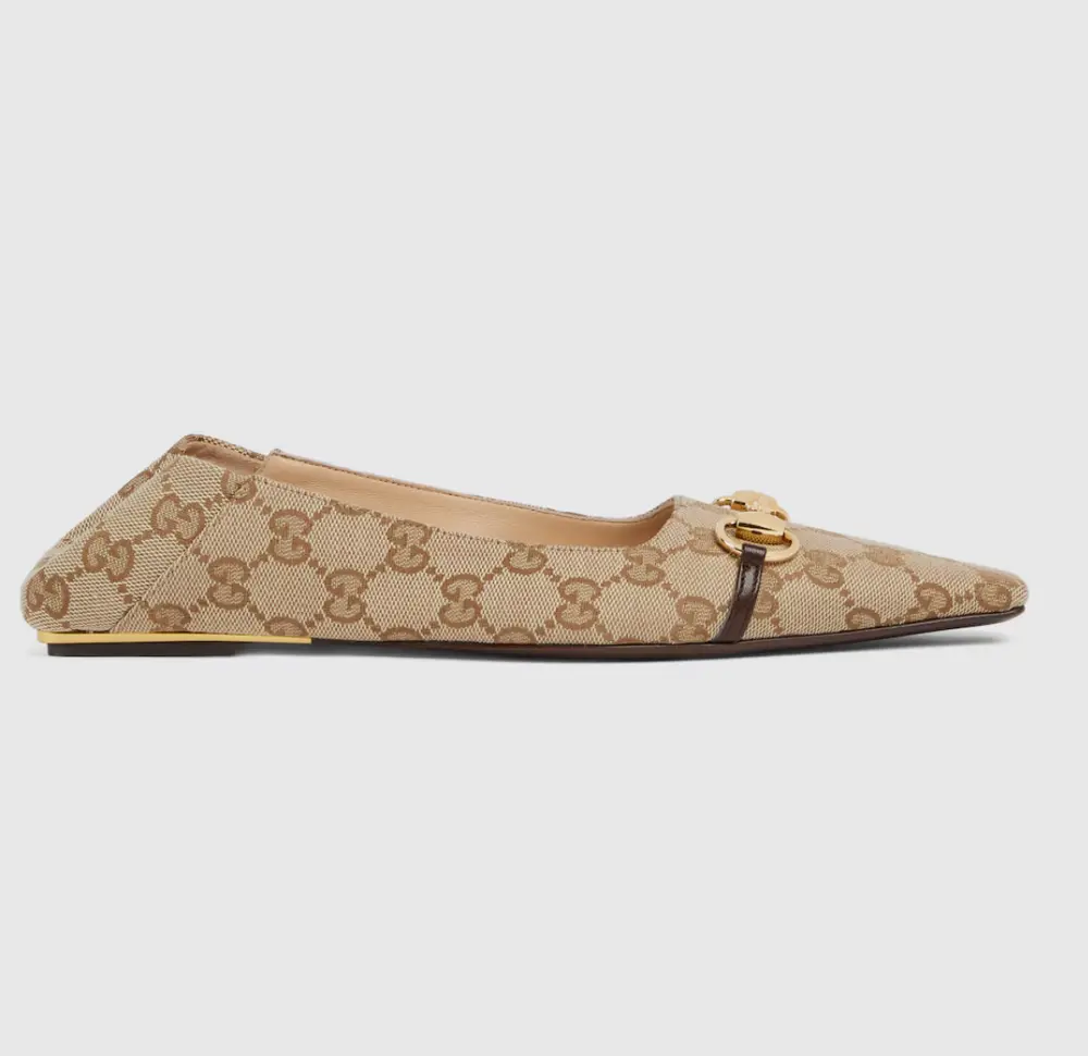 Giày Gucci Vittoria Ballerina 'Sand' 865402-FAFZD-9167 - Ảnh 6