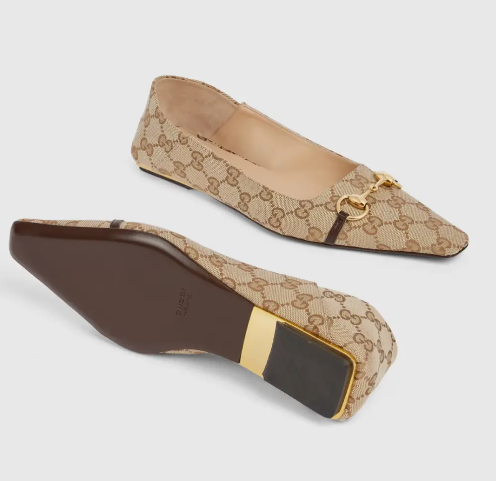 Giày Gucci Vittoria Ballerina 'Sand' 865402-FAFZD-9167 - Ảnh 8
