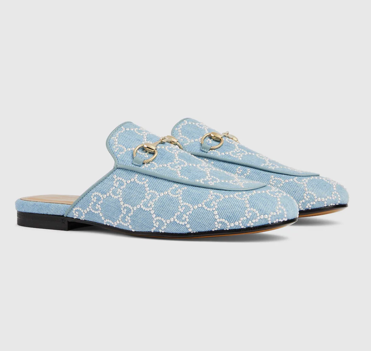 Alternative view of Giày Gucci Princetown Slipper 'Blue' 861711-FAFTM-4963