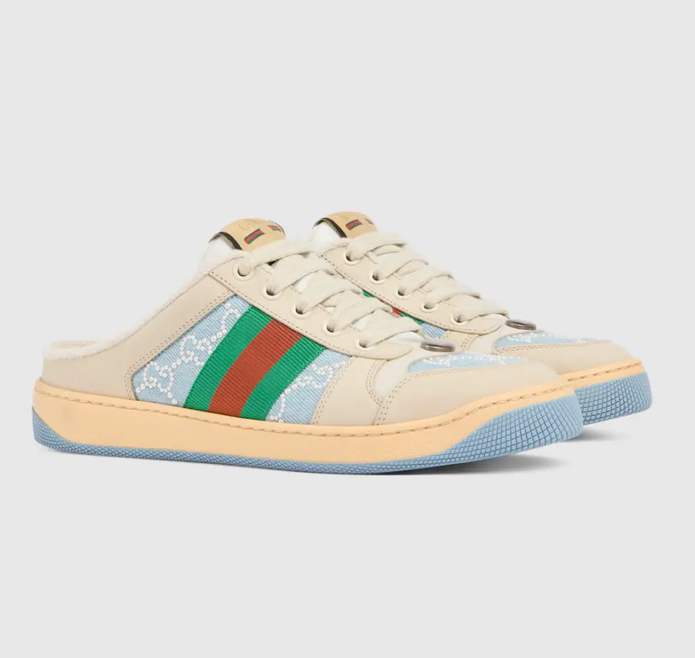Giày Gucci Screener Mule 'Blue' 836063-FAFSY-4961 - Ảnh 3