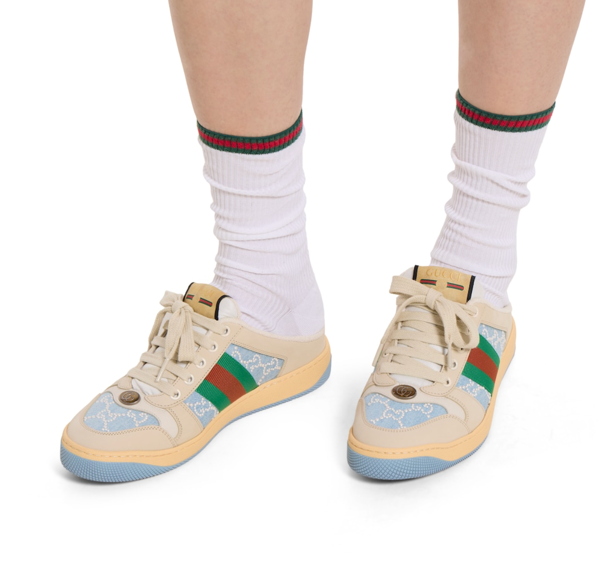 Alternative view of Giày Gucci Screener Mule 'Blue' 836063-FAFSY-4961