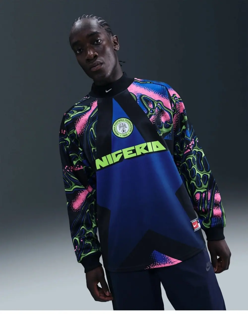 Áo Nike Nigeria Goalkeeper Jersey ‘Black Hyper Pink White’ IO0782-010 - Ảnh 3