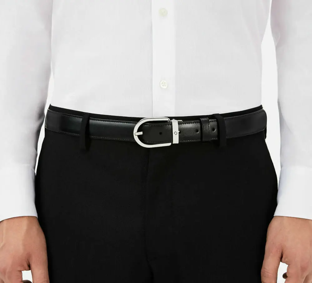 Alternative view of Thắt Lưng MontBlanc Pin Buckle Belt 'Black Brown' 128135
