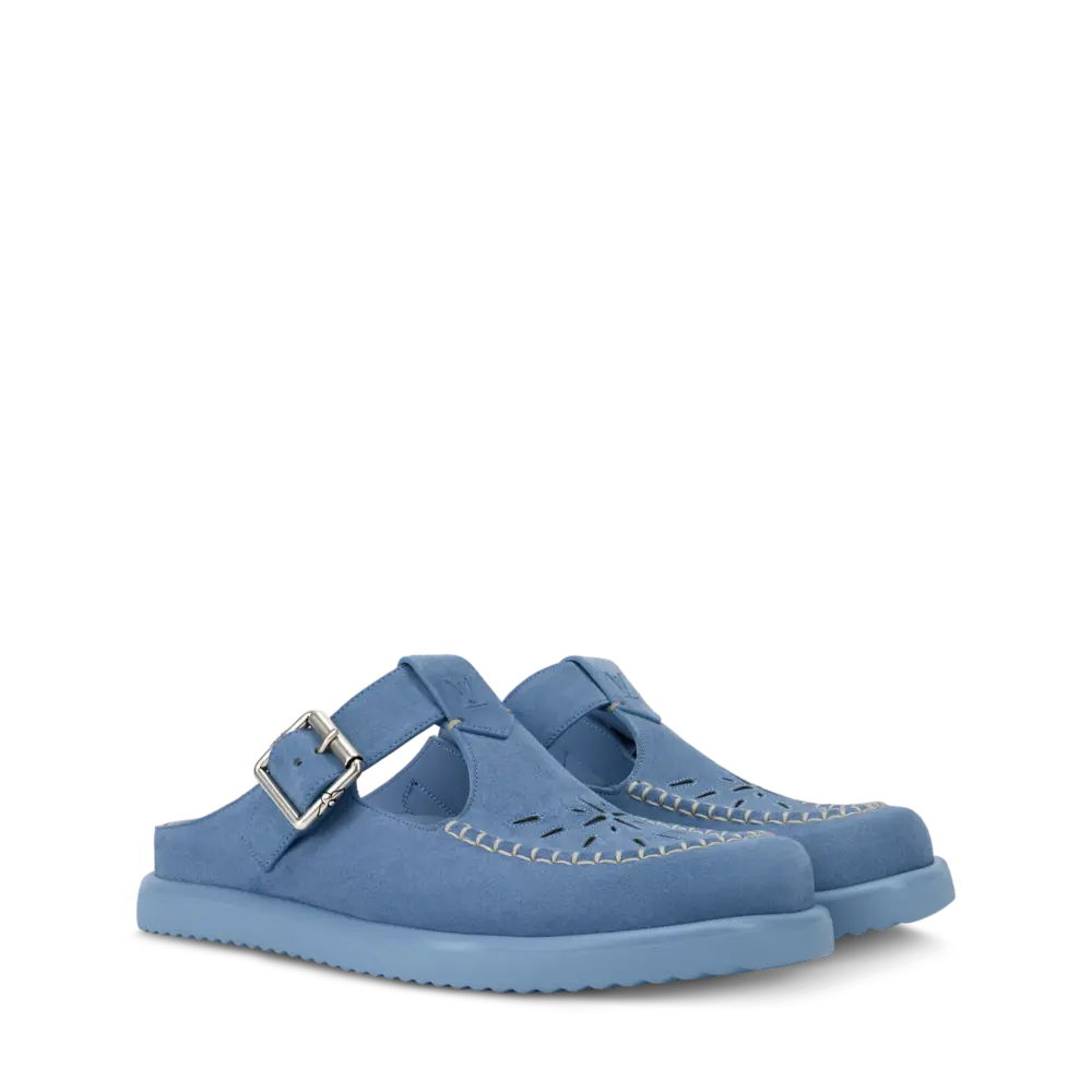 Dép Louis Vuitton LV Easy Mules 'Blue' 1AJRWS - Ảnh 3
