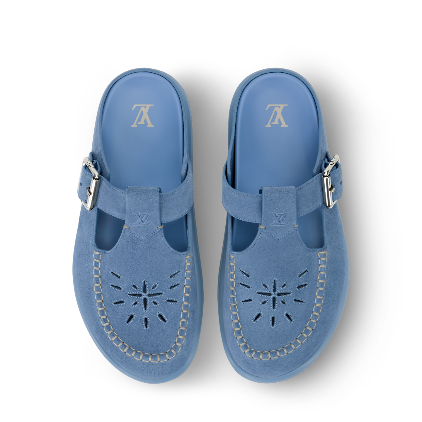 Alternative view of Dép Louis Vuitton LV Easy Mules 'Blue' 1AJRWS