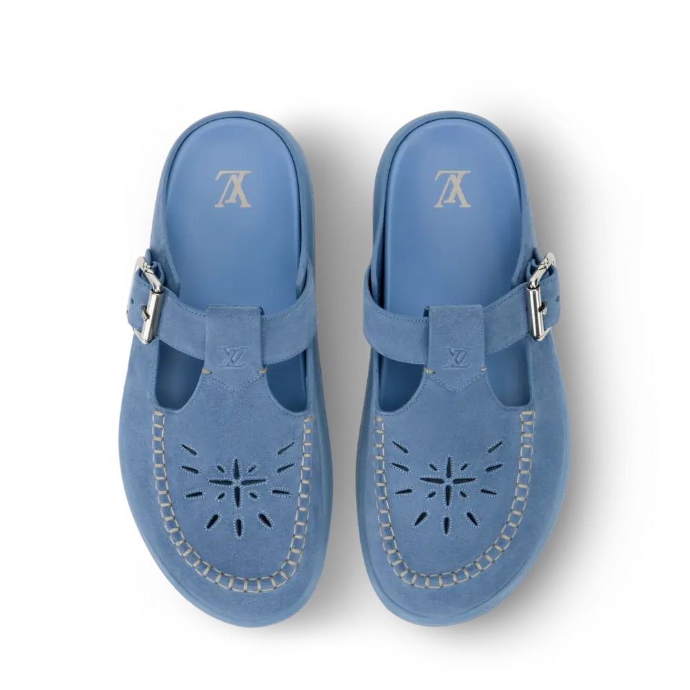 Alternative view of Dép Louis Vuitton LV Easy Mules 'Blue' 1AJRWS