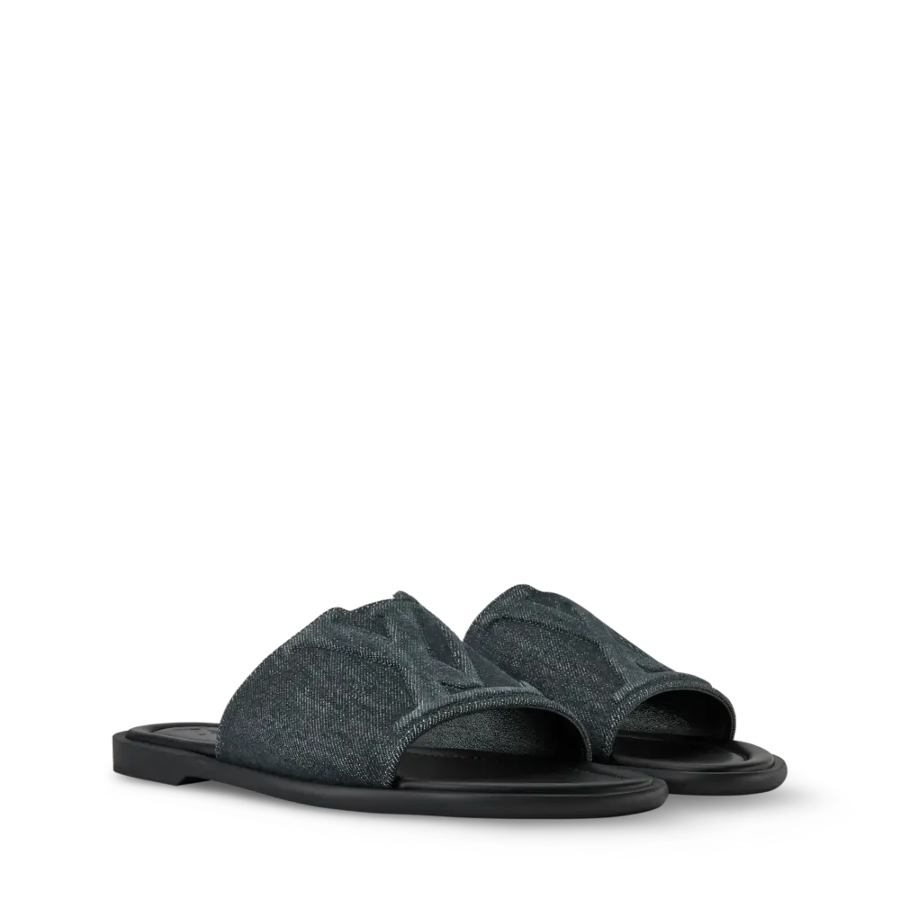 Dép Louis Vuitton LV Portofino Mules 'Black' 1AJRV8 - Ảnh 4