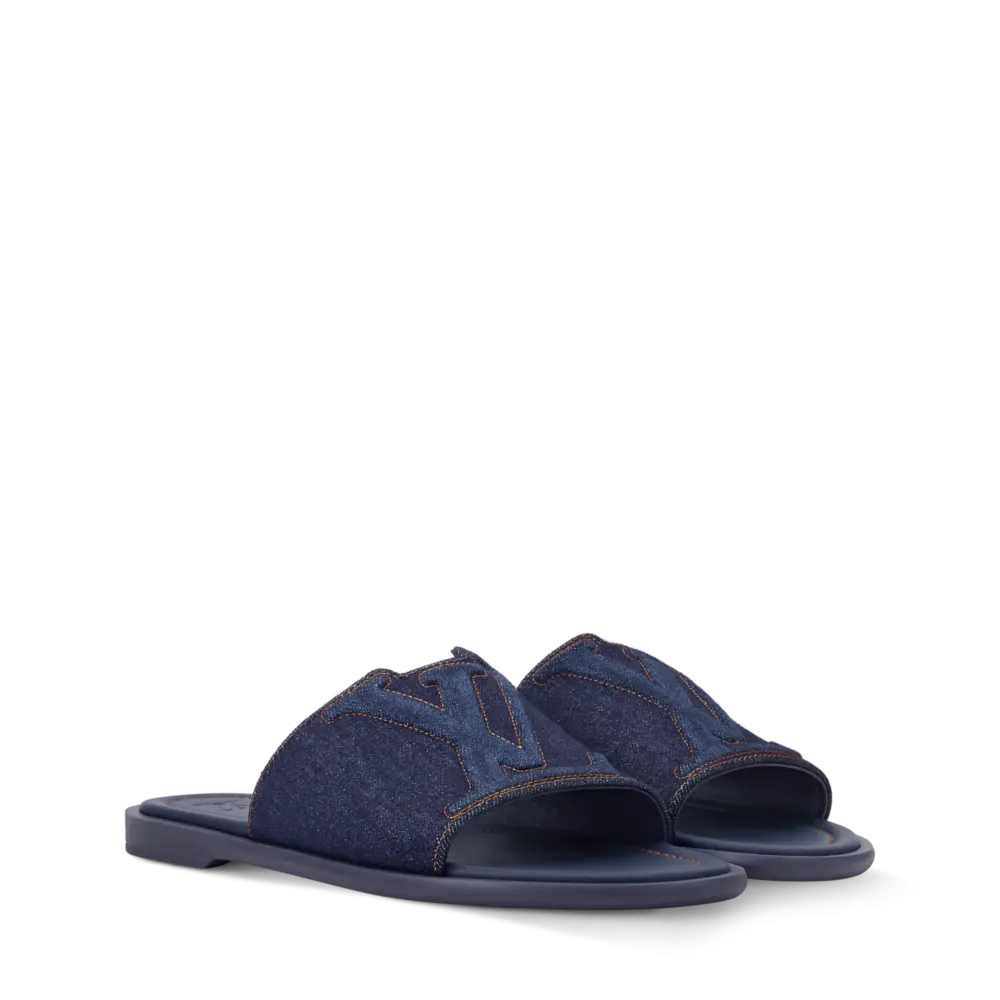Dép Louis Vuitton LV Portofino Mules 'Navy' 1AJRVN - Ảnh 3