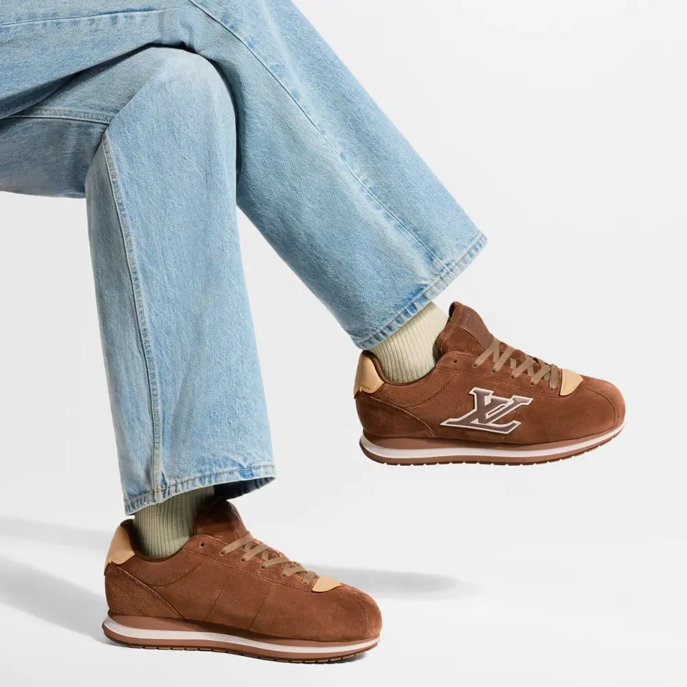 Giày Louis Vuitton LV Buttersoft Trainers 'Cognac' 1AJQQW - Ảnh 5