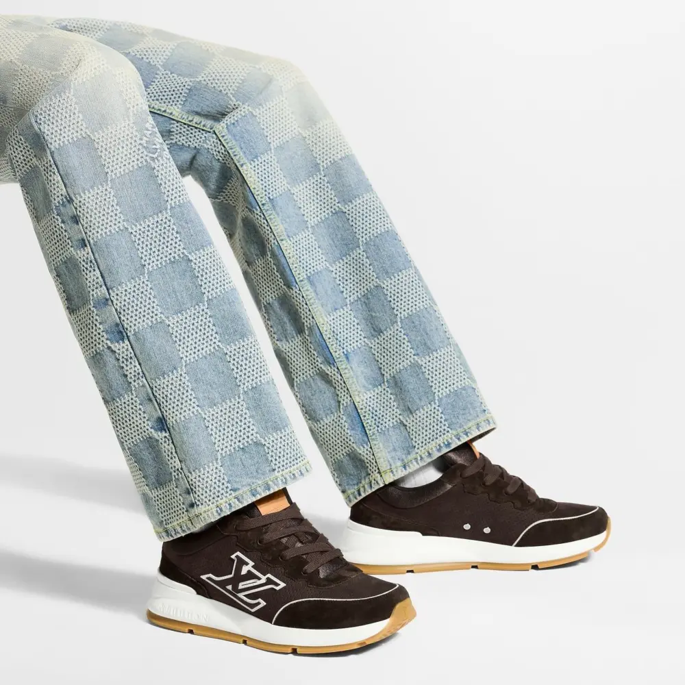 Giày Louis Vuitton LV Classic Trainers 'Brown' 1A002U - Ảnh 3
