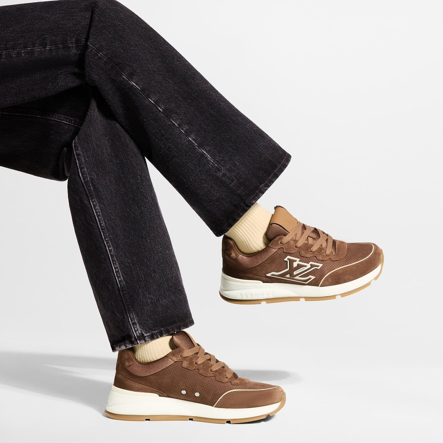 Alternative view of Giày Louis Vuitton LV Classic Trainers 'Cognac' 1A003E